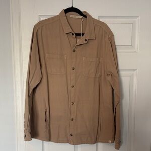 Longway Beige/ tan Naturally dyed  unisex Shirt Jacket XL
